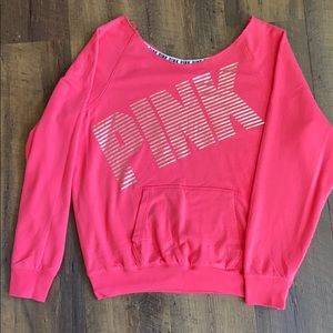 PINK Victoria Secret Off the Shoulder Sweatshirt